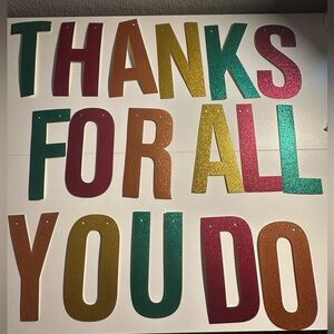Thanks For All You Do Banner Thanksgiving Themed